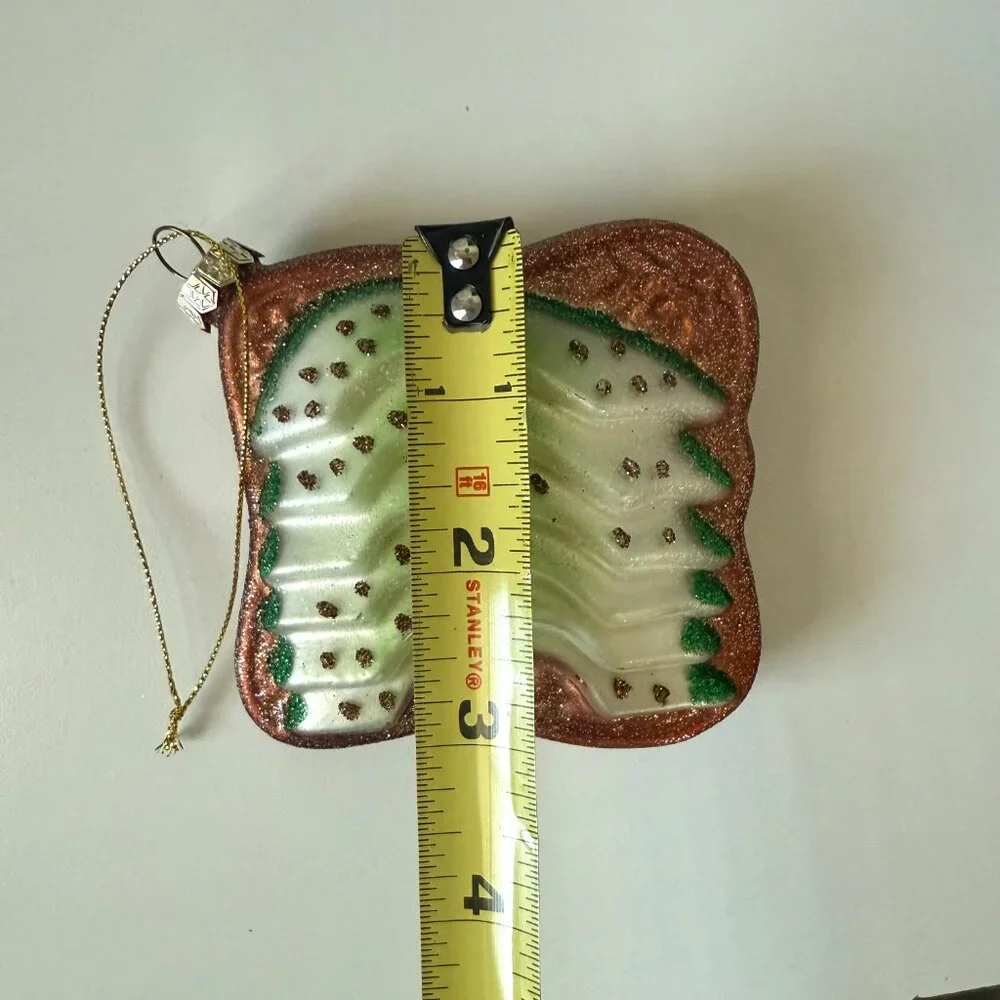 Christmas Holiday Ornament Glass Blown Old World vtg inspired avocado toast